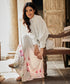 Border Printed White Maxi Dress